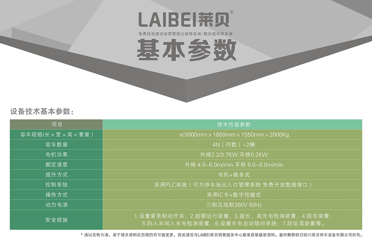 成都PSH4-D2负二正二地坑四层升降横移机械车库基本参数.jpg